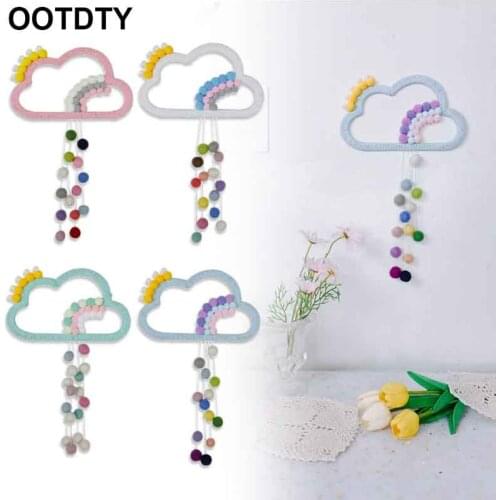 Nordic Style Rainbow Raining Cloud Decoration Baby Room Wall Hanging Home Decoration Children Room Accessories Photo Props