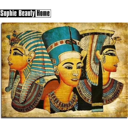 Full 5D DIY Diamond Painting Cross Stitch Pharaohs of Egypt Diamond Embroidery Pattern Diamond Mosaic Needlework Gift 189064