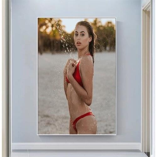 Silk Cloth Wall Poster Julia Hamilton Sexy Model Star Art Home Decoration Gift