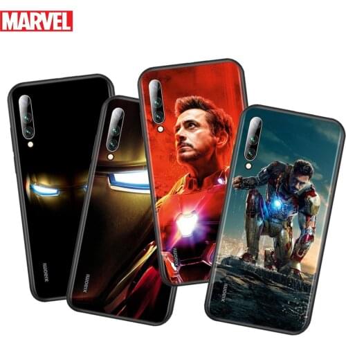 Silicone Black TPU Cover Marvel Iron Man Avengers For Xiaomi Mi 11 11i 10i 10T 10 9T 9SE 8 Ultra Lite Pro 5G Phone Case