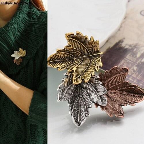 Vintage Broches Mujer Pin Leaf Brooch Brooches Pins Exquisite Collar For Women Dance Party Accessories Hot