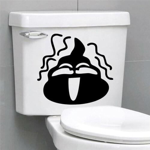 Funny Poo Toilet Sticker Home Decoration Accessories For Toilet Bathroom Glass Sticker Decor Vinyl Mural Decal