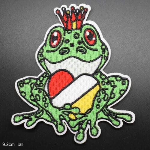 Green Animal Patch for Clothing Iron on Embroidered Sew Applique Patch