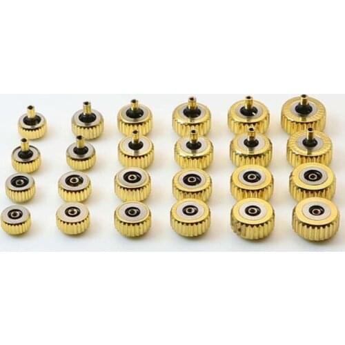 Gold Generic Full Metal Watch Crown 2.0mm Small Diameter 3.0mm to 7.0mm Size