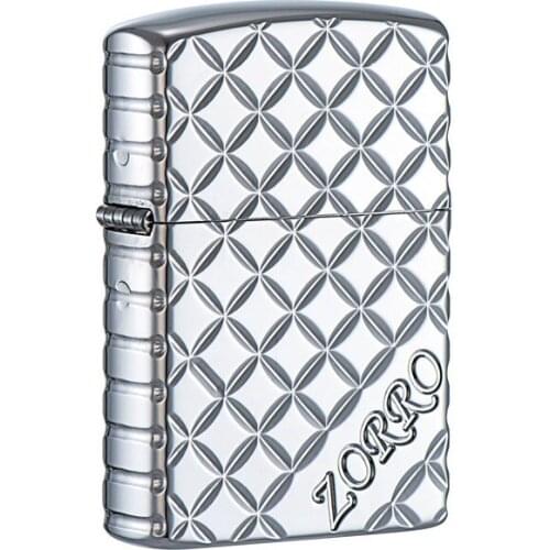 Zorro New Grinding Wheel Carved Windproof Kerosene Classic Retro Creative Smoking Accessories Gadget Mens Gift