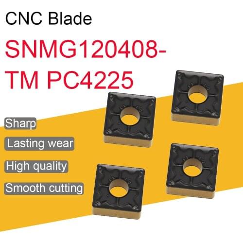10PCS Original SNMG120408-TM PC4225 Carbide Insert High Quality SNMG12 Blade CNC Lathe Cutting Accessories External Turning Tool