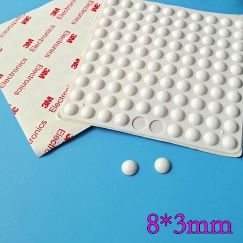 100PCS 8*3MM SELF ADHESIVE SOFT ANTI SLIP SILICONE RUBBER FEET PADS GREAT SILICA GEL SHOCK ABSORBER FUNITURE BUMPER