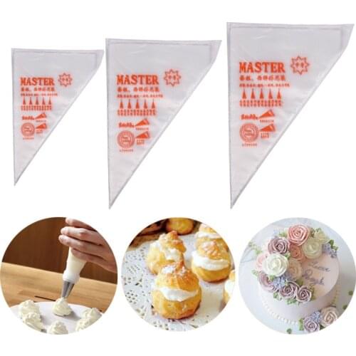20Pcs/bag Disposable Piping bag Icing Nozzle Fondant Cake Decorating Pastry Tips Tools Small Large Size cake tools