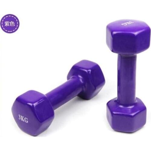 3kg/pcs*2 skidproof Figure Dumbbells Fitness Equipments special for women AEROBICS Lose weight