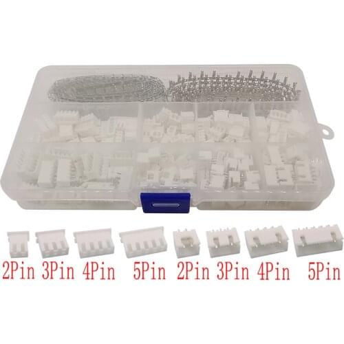 560Pcs/Kit Dupont Connector Jumper Cable XH2.54mm 2/3/4/5 Pin Header Housing Electrical Wire Male/Female Plug Crimp Terminal Box