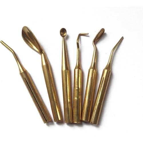 6 pcs Wax Tip Pot for Dental Lab Electronic Waxer Wax Pen Pencil