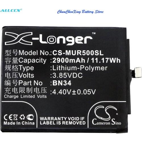 Cameron Sino 2900mAh Battery BN34 for Xiaomi M5A,Redmi 5A