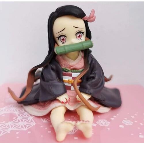 Anime Kamado Kimetsu No Yaiba Nezuko Tanjirou Figure Zenitsu PVC Action Figure Anime Demon Slayer Figurine Toys Standing Toys