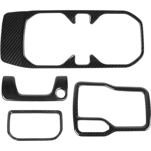 Car Four-wheel Gear Shift Panel Front Water Cup Holder Trim Armrest Lock Hole Cover Styling For Jeep Wrangler JL 2018