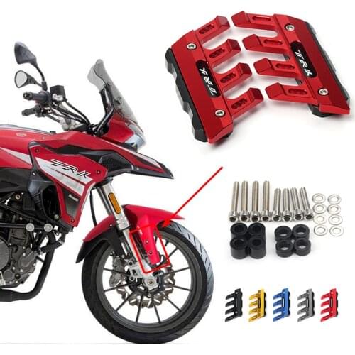 For BENELLI TRK251 TRK125 TRK502 TRK502X Motorcycle Mudguard Front Fork Protector Guard Block Front Fender Slider Accessories