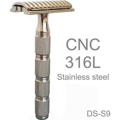 Dscosmetic S9 316L stainless steel double edge safety razor
