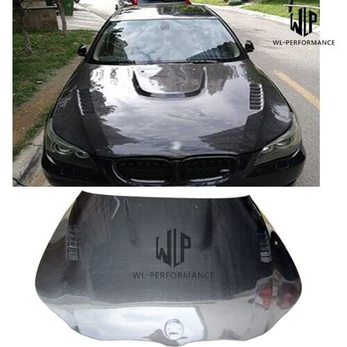 E60 High Quality Carbon Fiber Front Engine Hood Bonnets Engine Covers Car Body Kit For BMW 5 Series E60 Car Body Kit