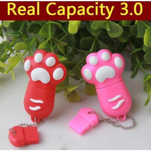 HOT Cartoon Cute 5Style Cat Claw 64GB 8GB 16GB 32GB USB Flash Drive 3.0 External Storage USB Gadget Memory Stick Card 1/2TB Gift