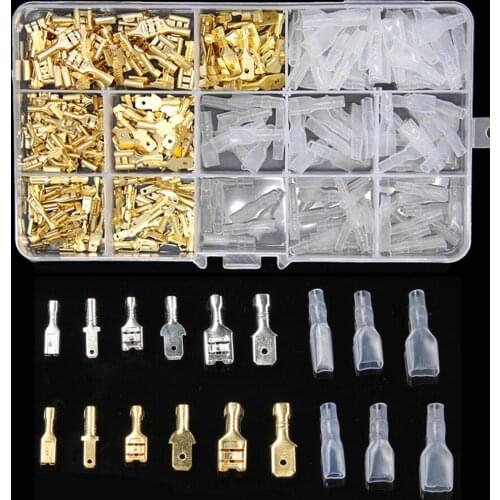270Pcs 2.8/4.8/6.3mm Insulated Male Female Wire Connector Electrical Wire Crimp Terminals Spade Connectors Assortment Kit