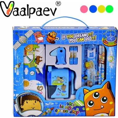 Study Desk Stationery for Kids Gift Box Anime School Supplies Pencil Case Easel Drawing Tablets Ruler with Magnifier Mideer Toys