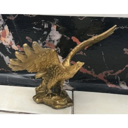 Chinese Fengshui Brass king of birds Eagle Hawk Animal sculpture Statue bronze factory outlets can choice colour :silver gold