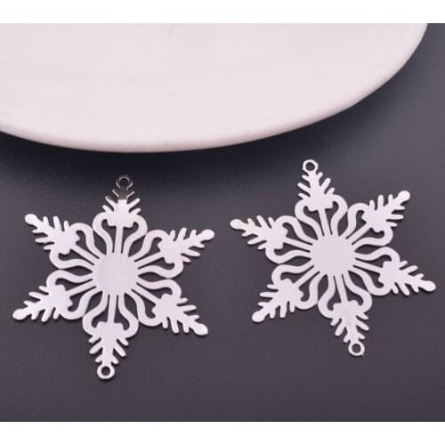 10pcs 42*36mm Brass Snowflake Connector Big animal Pendant Rhodium plated Jewlery Hang Accessories