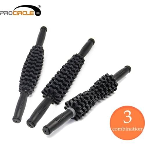 ProCircle Detachable Adjustable Muscle Roller Massage Stick for Yoga Block Deep Tissue Massage 3 Color