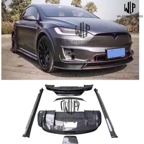 Model X R sytle High quality Forging Textur Front lip Rear lip Side skirts Rear wings Air vents For Tesla MODEL X Body kit 16-17