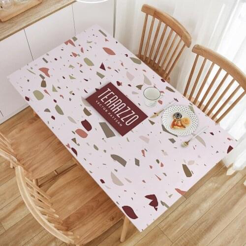 Marble PVC Soft Glass Printed Tablecloth Coffee Table Mat Rectangular Anti-oil Proof Table Cover 1.5MM Send In Roll FreeShipping