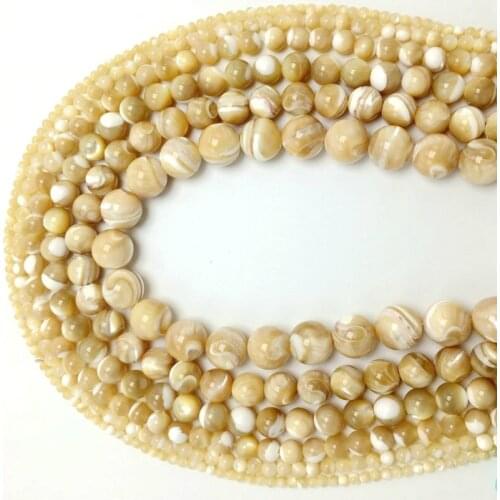 Free Shipping Natural Brown Trochus Sea Shell Round Loose Beads2/3/4/5/6/7/8/9/10/12/14MM Pick Size for Jewelry Making