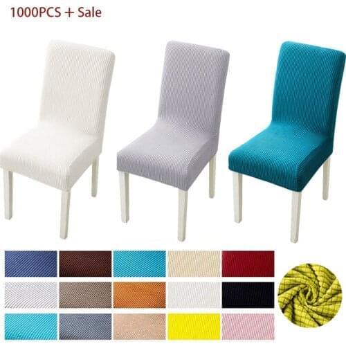 1/2/4/6PC New Solid Chair Covers Spandex For Wedding Dining Room Office Banquet Housse De Chaise Chair Cover