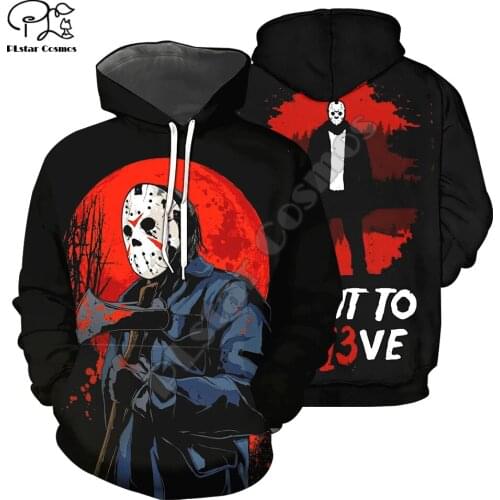PLstar Cosmos Halloween Movie Michael Myers Horror Terror Men/Women 3Dprint Mens Hoodie Funny Pullover Harajuku Long Sleeve S18