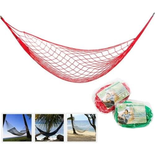 Beach Hammock Hamaca Outdoor Travel Hamac Garden Hamak Camping Hammock Nylon Hammock Sleeping Bed Hanging Chair Mesh Net Hammock
