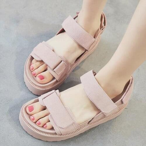 New Fashion Summer Women Sandals Female Beach Shoes Genuine Leather Sports Platform Sandals flat shoes women buty damskie ll231