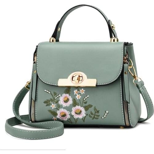 New Ladies Crossbody Bags Embroidered Small Square Bag Handbags Women Bags Female Shoulder Messenger bags Totes Top-Handle Bag