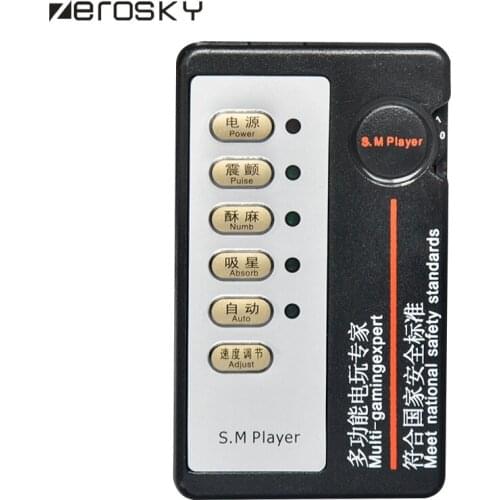 Zerosky Electric Shock Part Penis Enlargement Ring Host Supply Digital Therapy Massager Electric Shock Sex Toys