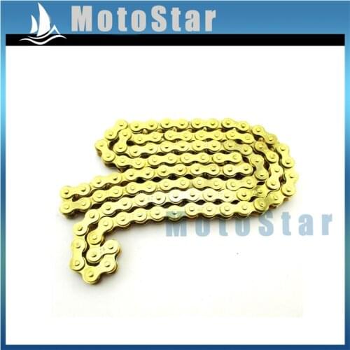 Motorcycle Gold 420 Chain 104 Links For Chinese 110cc 125cc Engine ATV Quad 4 Wheeler Pit Dirt Motor Trail Bike