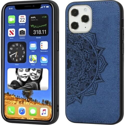 10Pcs Mandala Fiber Cloth Magnetic TPU Phone Case Cover for iPhone 12 11 Pro Max Mini XR XS MAX X 6 7 8 Plus