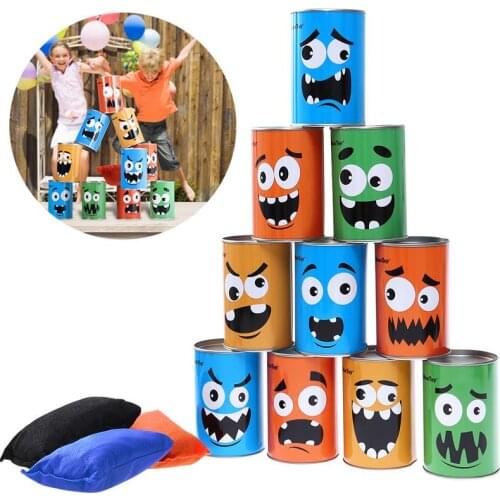 10pcs Carnival Bean Bag Can Toss Game Set Circus For Kids Adults Outdoor Birthday Party Supplies