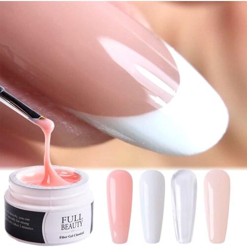 15ml Gel For Extension Nude Pink White Clear UV Builder Gel Camouflage Polish Nail Art Decorations French Design Manicure FB1623