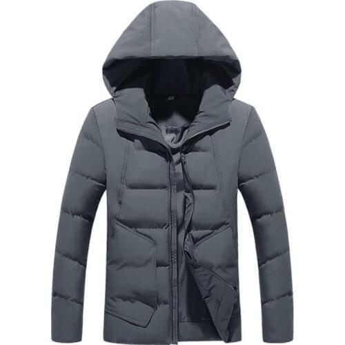 2020 Autumn Winter Zipper Jackets Men High Quality Hooded Jackets Cotton Padded Men Fashion Streetwear Thick Parkas Coat