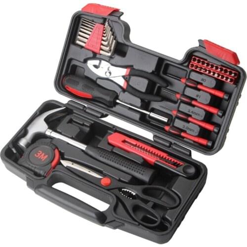 39pcs Portable Hand Tool Set 45 Carbon Steel Purpose Household Repairing Tools for Home Garage Office Household Tool