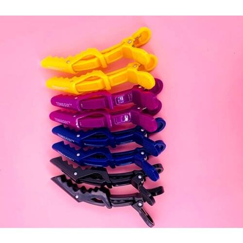 6pcs/lot Plastic Hair Clip Hairdressing Clamps Claw Hair Section Clips Grip Cutting Barbers For Salon Hair Styling Accessories