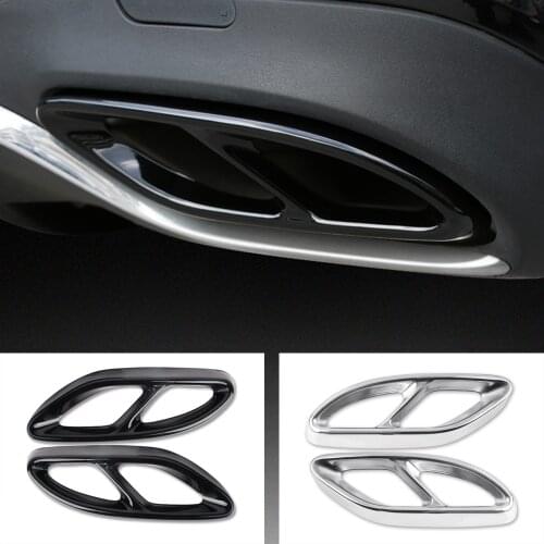 For Mercedes-Benz GLC/A/B/C/E-class car exhaust pipe four-hole tail throat muffler W205 W213 W176 A200 C180 c300 E400 accessory