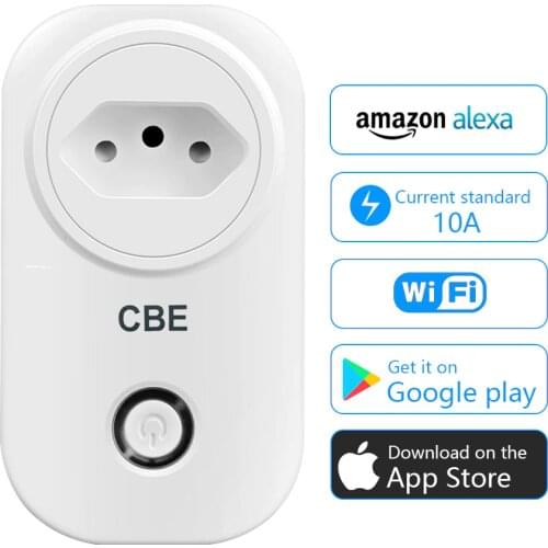 CBE Br Socket WiFi Smart Home Sockets Brazil Plug Tuya Smart Life APP Work with Alexa Google Home Smart-Home Automation