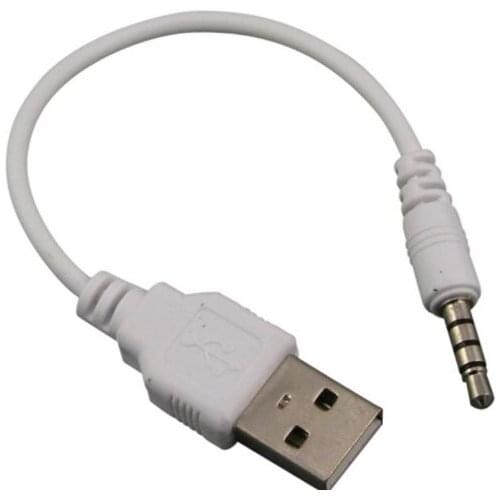 Black 3.5mm AUX Audio to USB 2.0 Male Data Sync Charge Cable Adapter Cord For Ipod Shuffle 2nd Gen MP3 MP4 Phone Audio Cable Lin