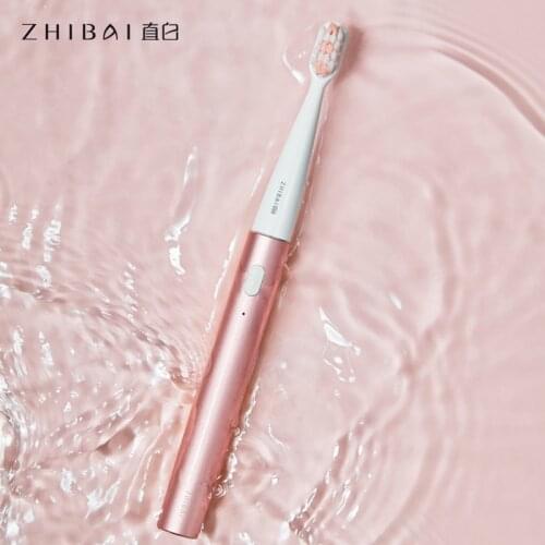 ZHIBAI USB Electronic Toothbrush Rechargeable Electric Toothbrush IPX7 Waterproof Brush Heads 2 Minutes Timer 2 Brushing Modes