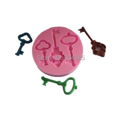 Three keys soap mold kitchen baking chocolate fondant cake mould soap mold