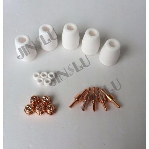 Air plasma cutting torch consumables 50pcs Shield cup , Electrode , Tips , Gas diffuser For PT-31 JG-40 and WSD-LG40