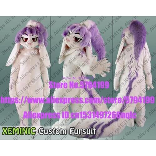 Customized Available REAL PHOTO WHITE CAT full sets husky dog Suit fursuit BJ0026 Costume fox Party Fancy Dress Carnival Gift